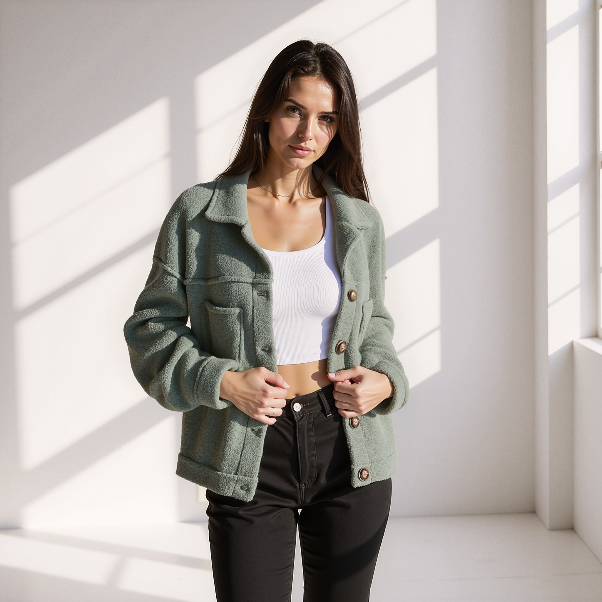 Rowan - Relaxed Fit Button Jacket-15550920163701-Mirella Fiore