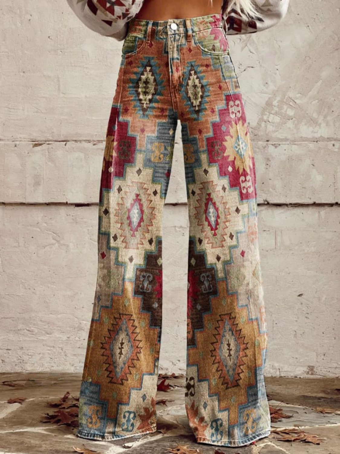 Rowena - Aztec Dream Wide-Leg pants-15531073995125-Nancy & Mae Savannah