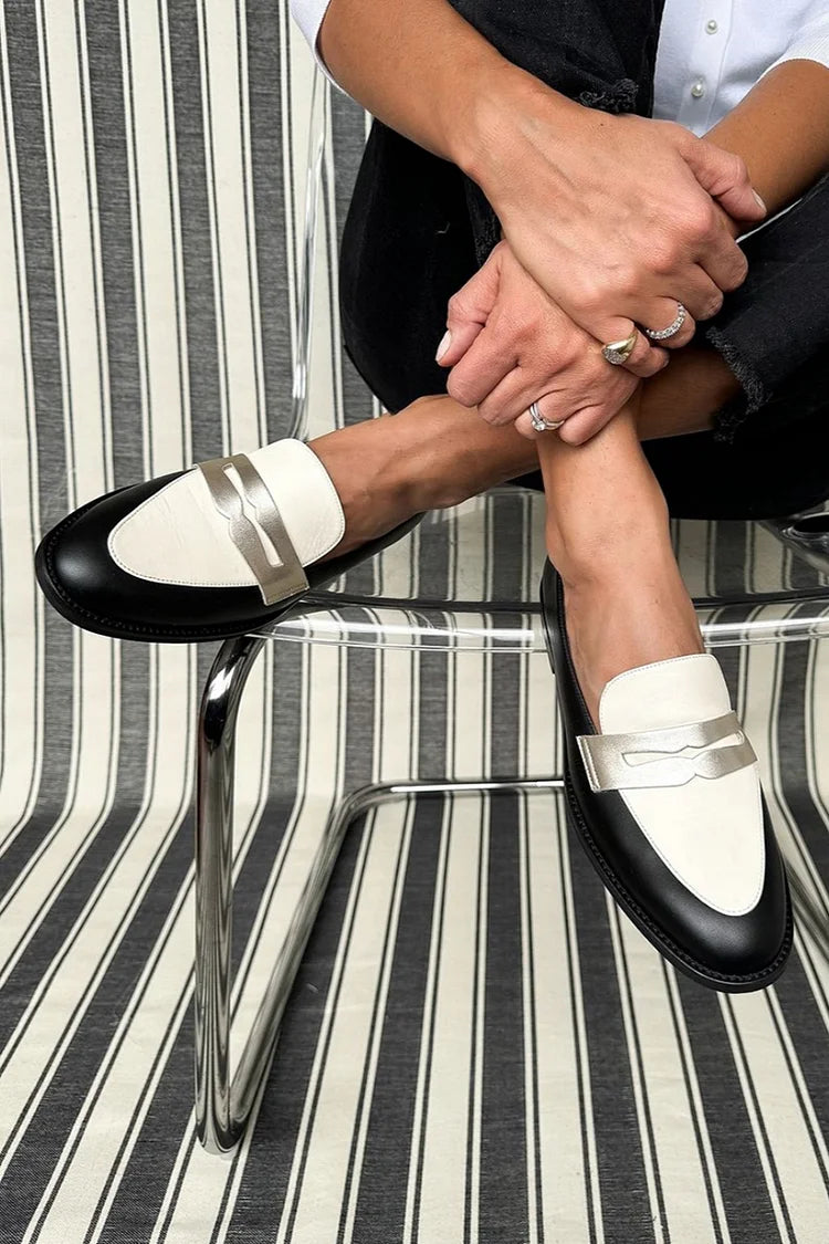 SANDY - MONOCHROME CLASSIC LOAFERS-15549134045557-Mirella Fiore
