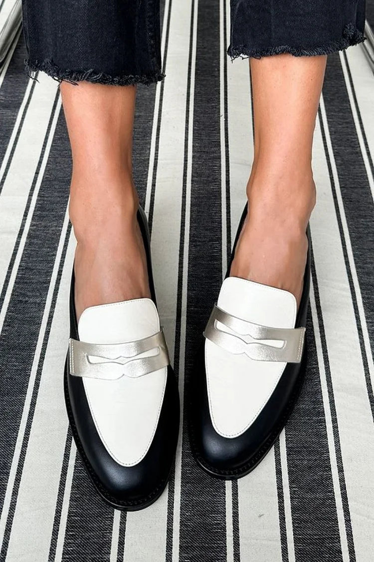 SANDY - MONOCHROME CLASSIC LOAFERS-15549134045557-Nancy & Mae Savannah