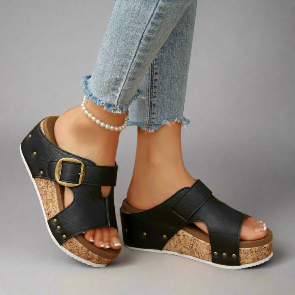 SIENNA - HAVEN BUCKLE SANDALS-15560646787445-Nancy & Mae Savannah