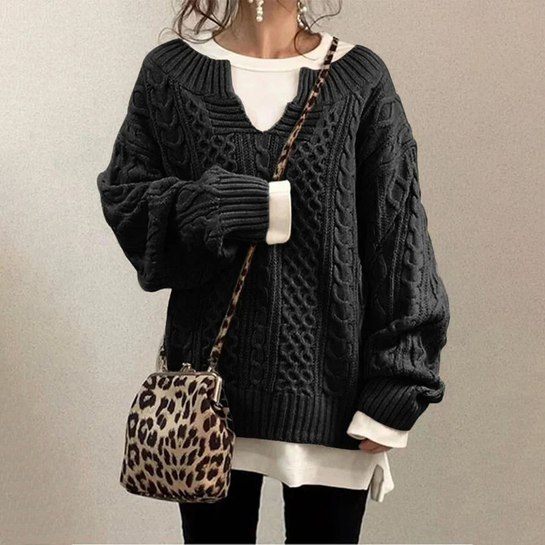 SOFFY - Winter Twisted Sweater-15519826182517-Mirella Fiore