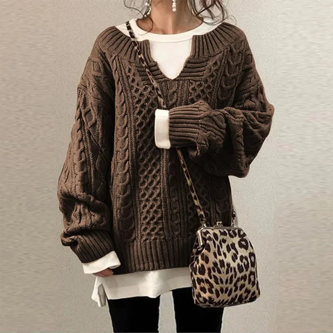 SOFFY - Winter Twisted Sweater-15519826182517-Nancy & Mae Savannah