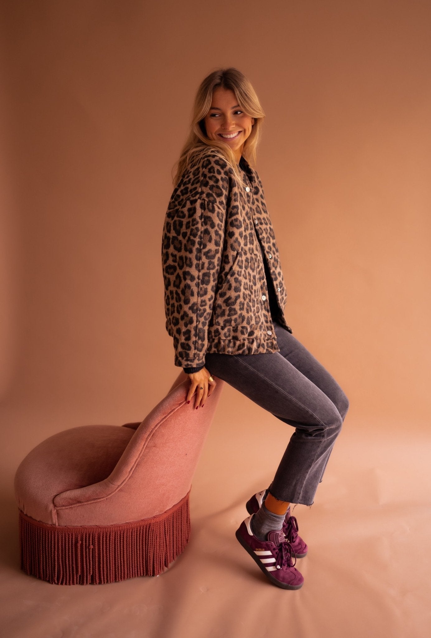 SOFIA - Bold Style Jacket with Leopard Print-15519826510197-Nancy & Mae Savannah