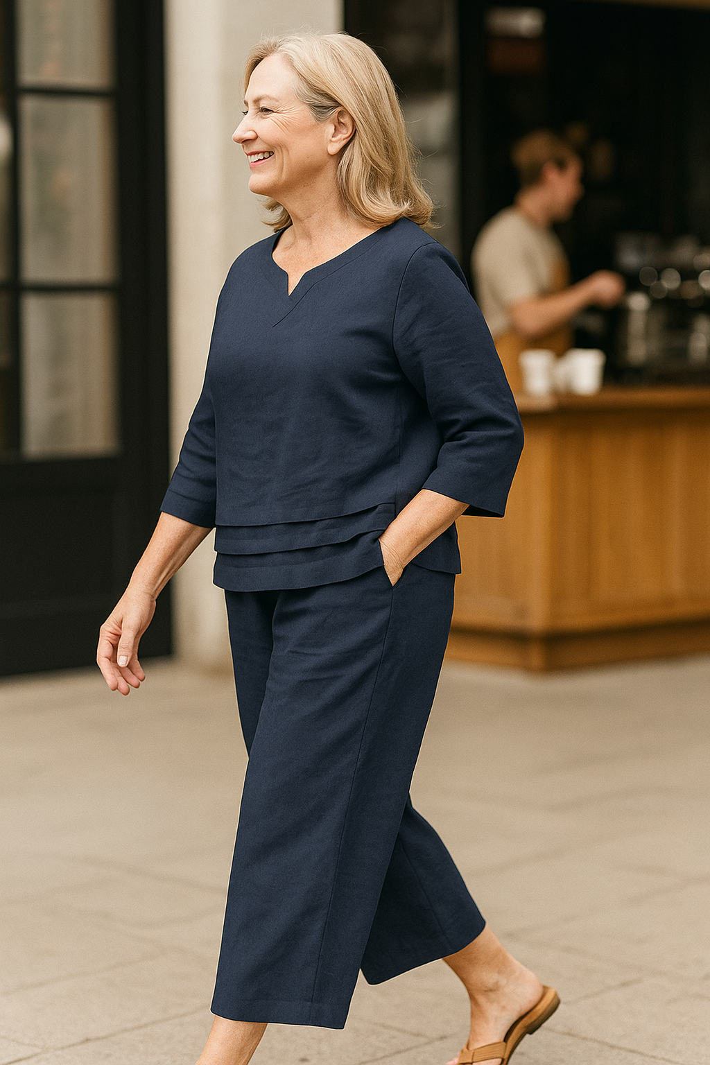 Samantha - Flattering Cotton-Linen Duo-15549009199477-Mirella Fiore