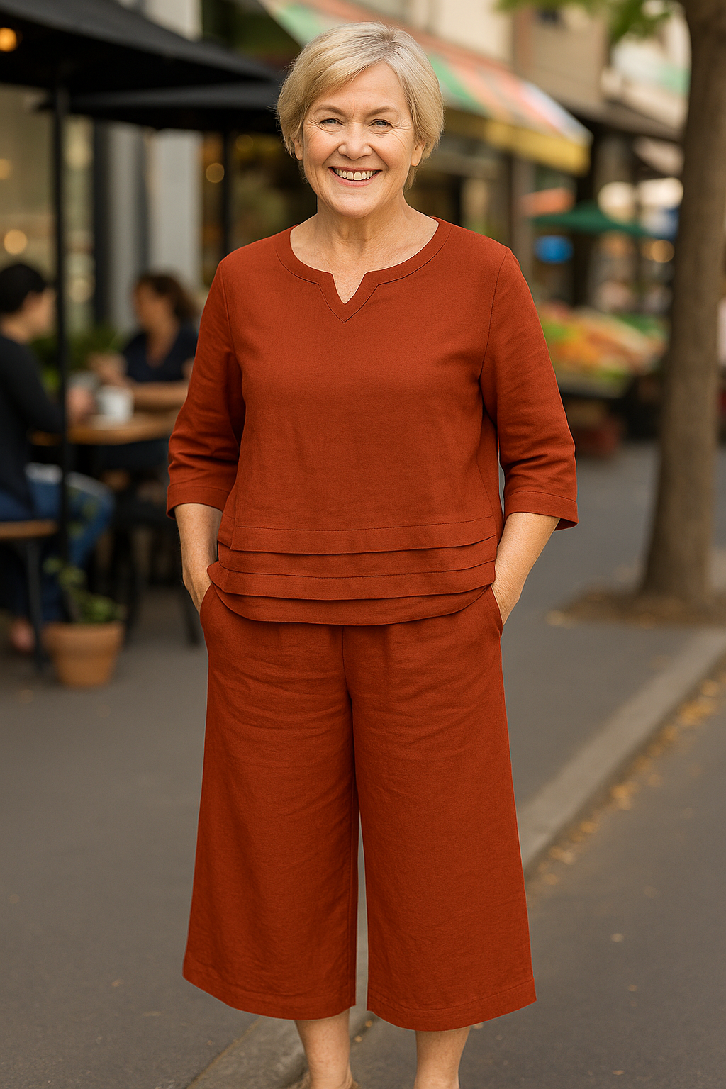 Samantha - Flattering Cotton-Linen Duo-15549009199477-Mirella Fiore
