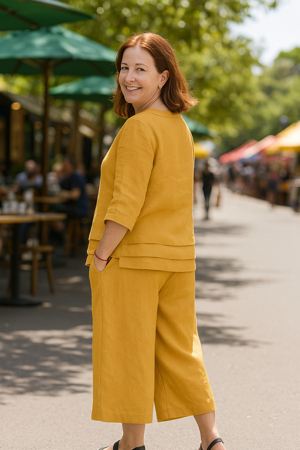 Samantha - Flattering Cotton-Linen Duo-15549009199477-Mirella Fiore