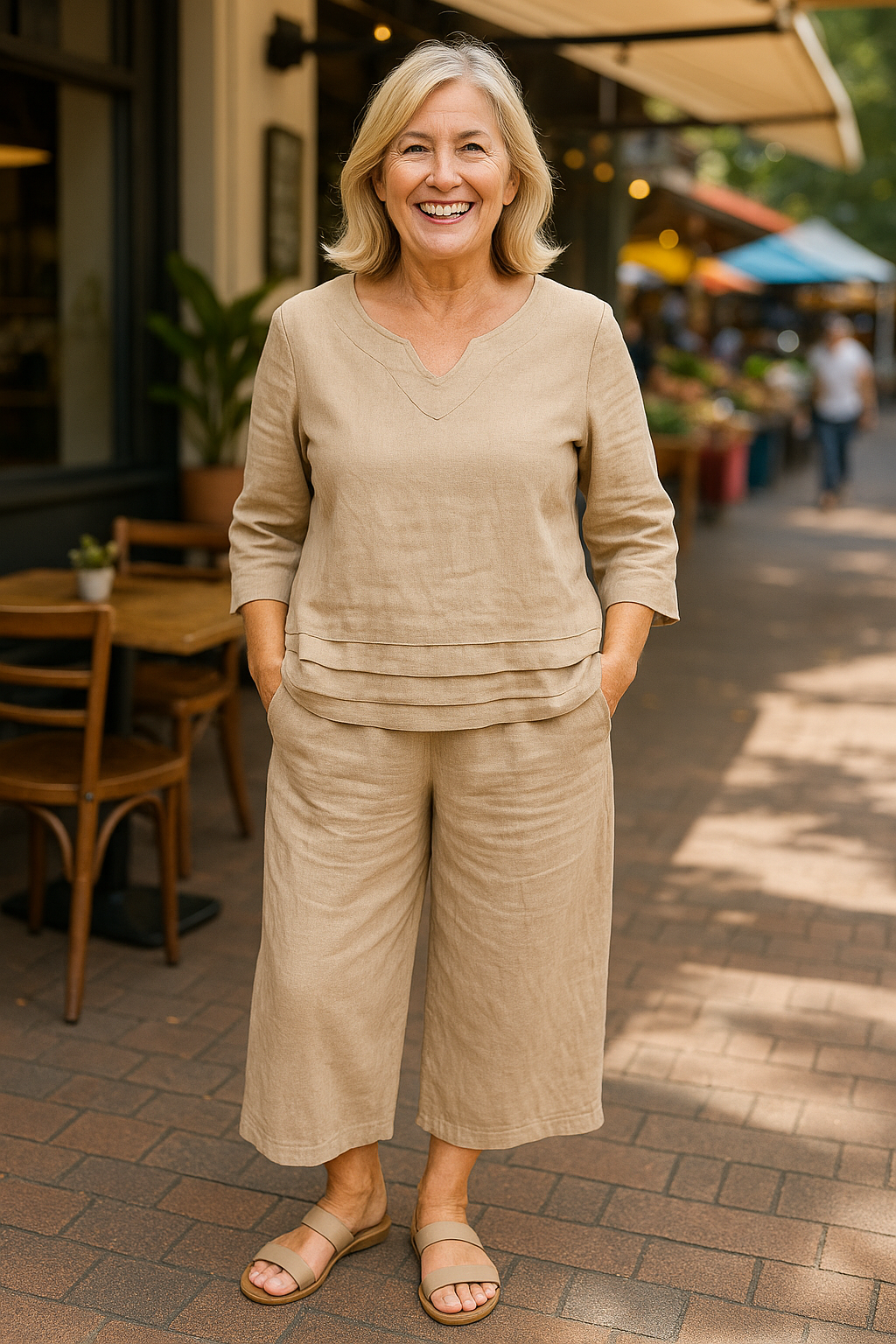 Samantha - Flattering Cotton-Linen Duo-15549009199477-Mirella Fiore