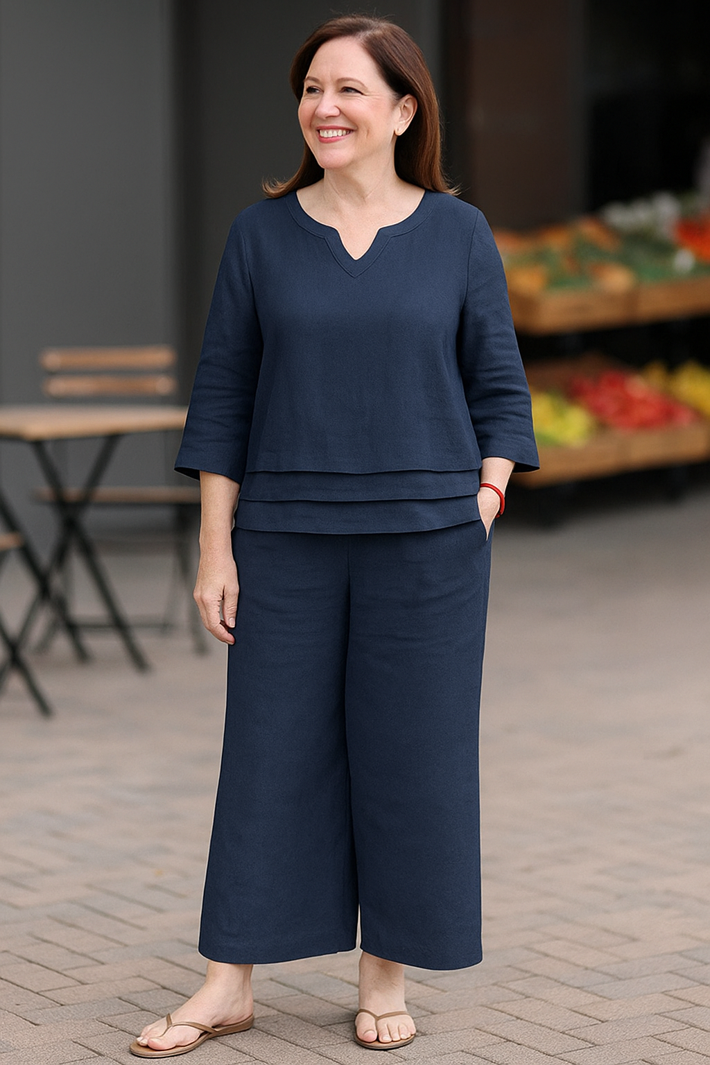 Samantha - Flattering Cotton-Linen Duo-15549009199477-Nancy & Mae Savannah