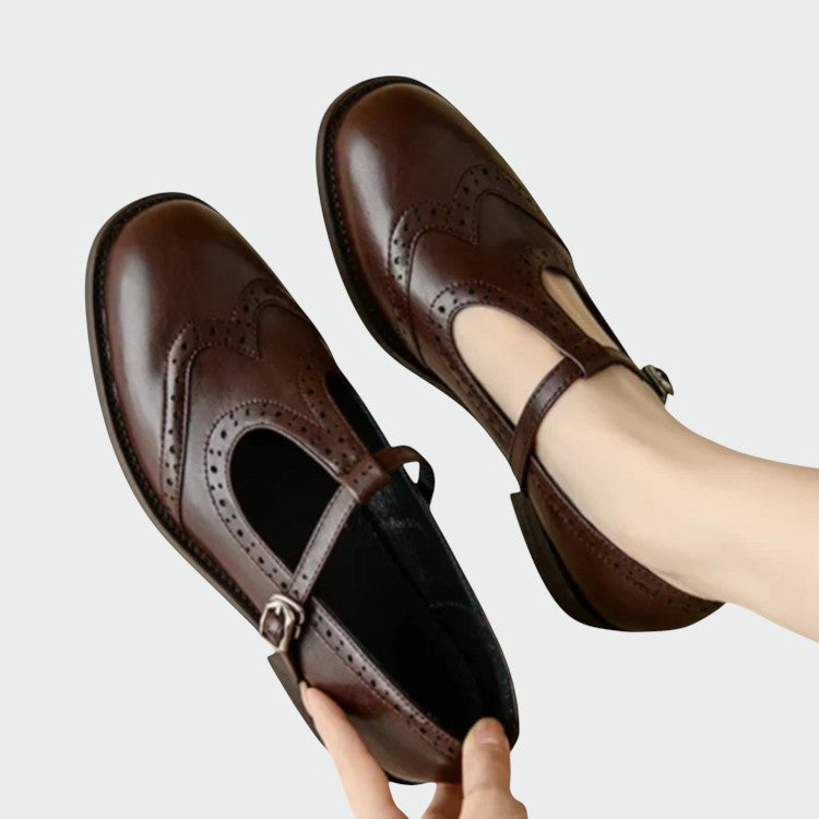 Selene – Elegant Leather Mary Jane Shoes-15519660933493-Nancy & Mae Savannah