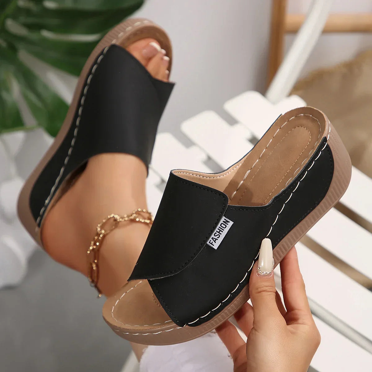 Selene - Orthopedic Wedge Heel Sandals-15547822145909-Mirella Fiore