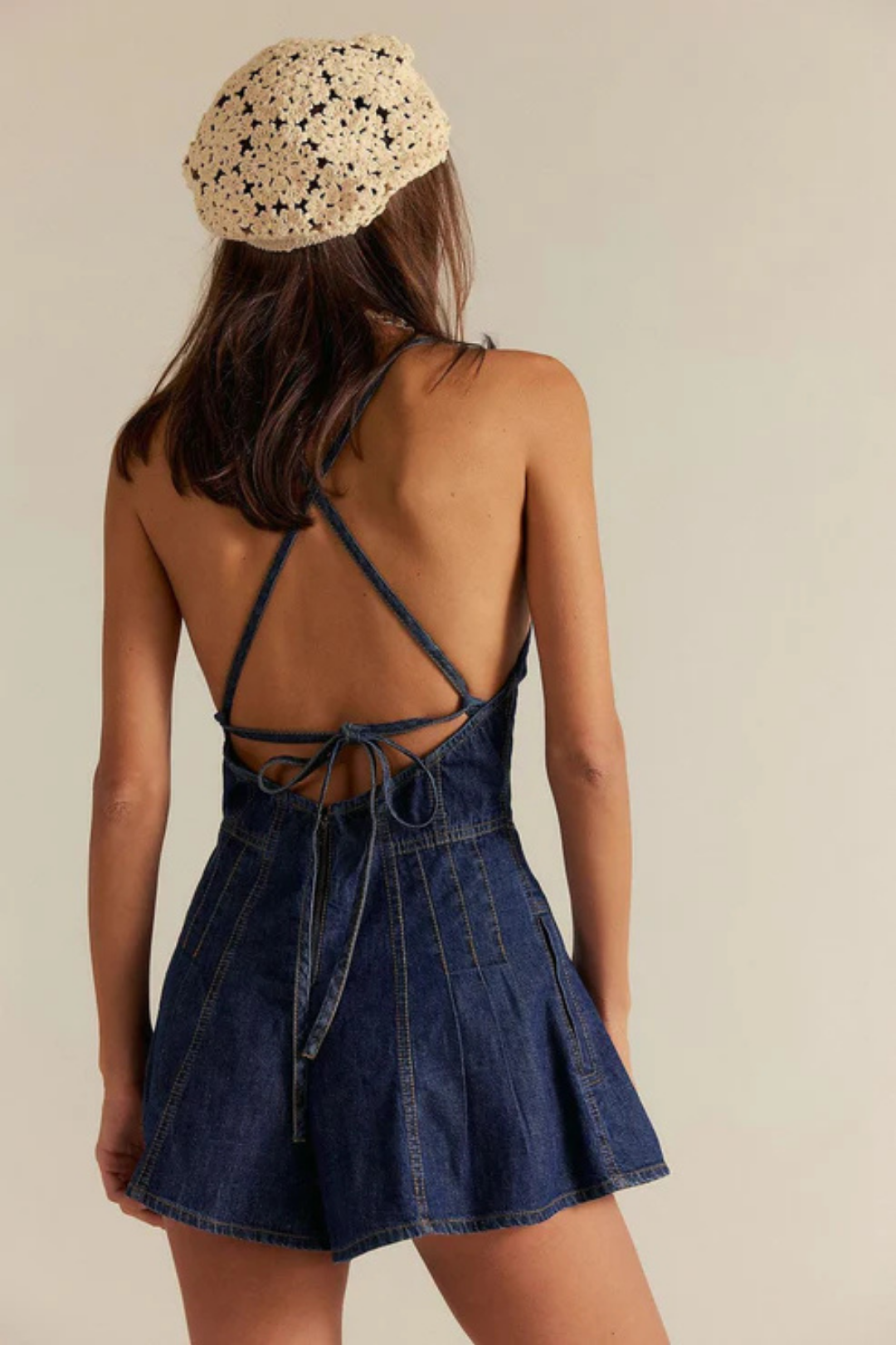 Selina – Flared design – Denim playsuit-15213974651253-Mirella Fiore