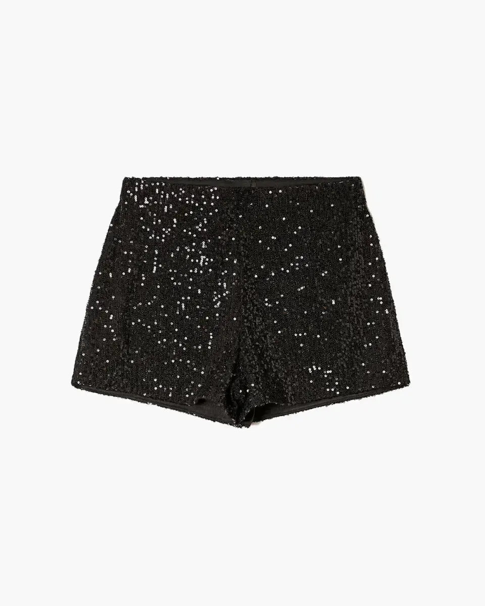 Selora – Sequin details – Velvet party shorts-15133677388149-Nancy & Mae Savannah