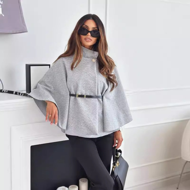 Selviora - Belted Cape Top-15550920458613-Mirella Fiore