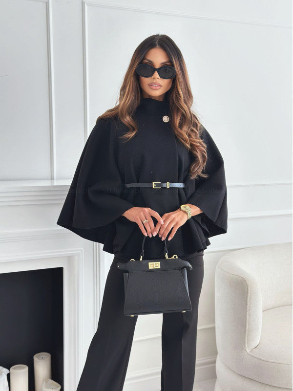 Selviora - Belted Cape Top-15550920458613-Mirella Fiore