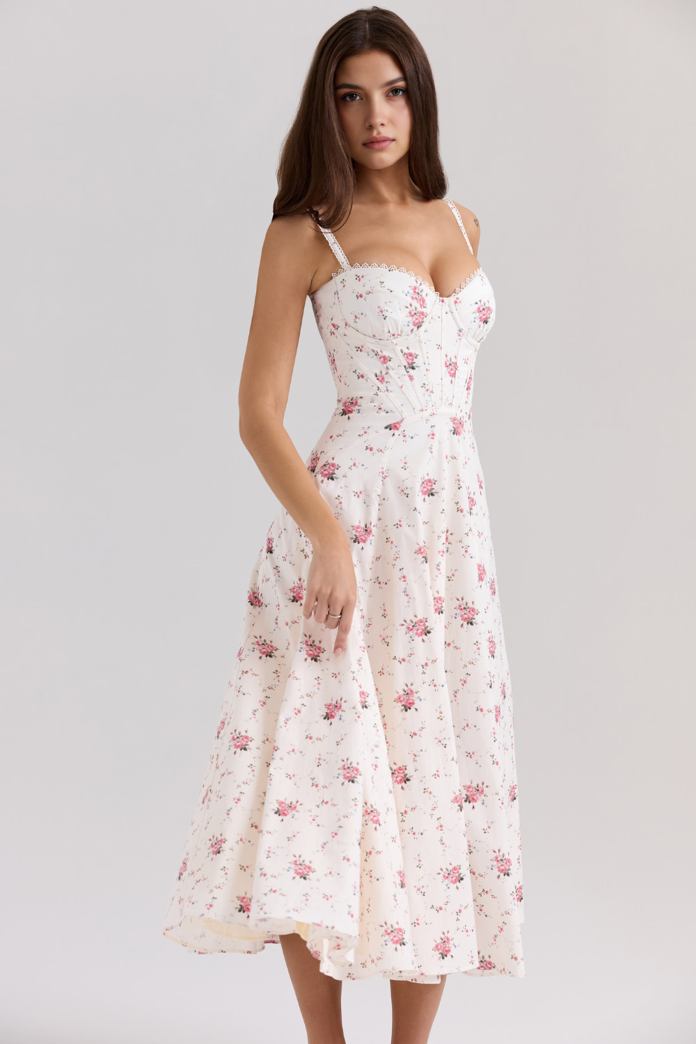 Seraphelle – Bustier bodice – Midi dress-15260068512117-Mirella Fiore