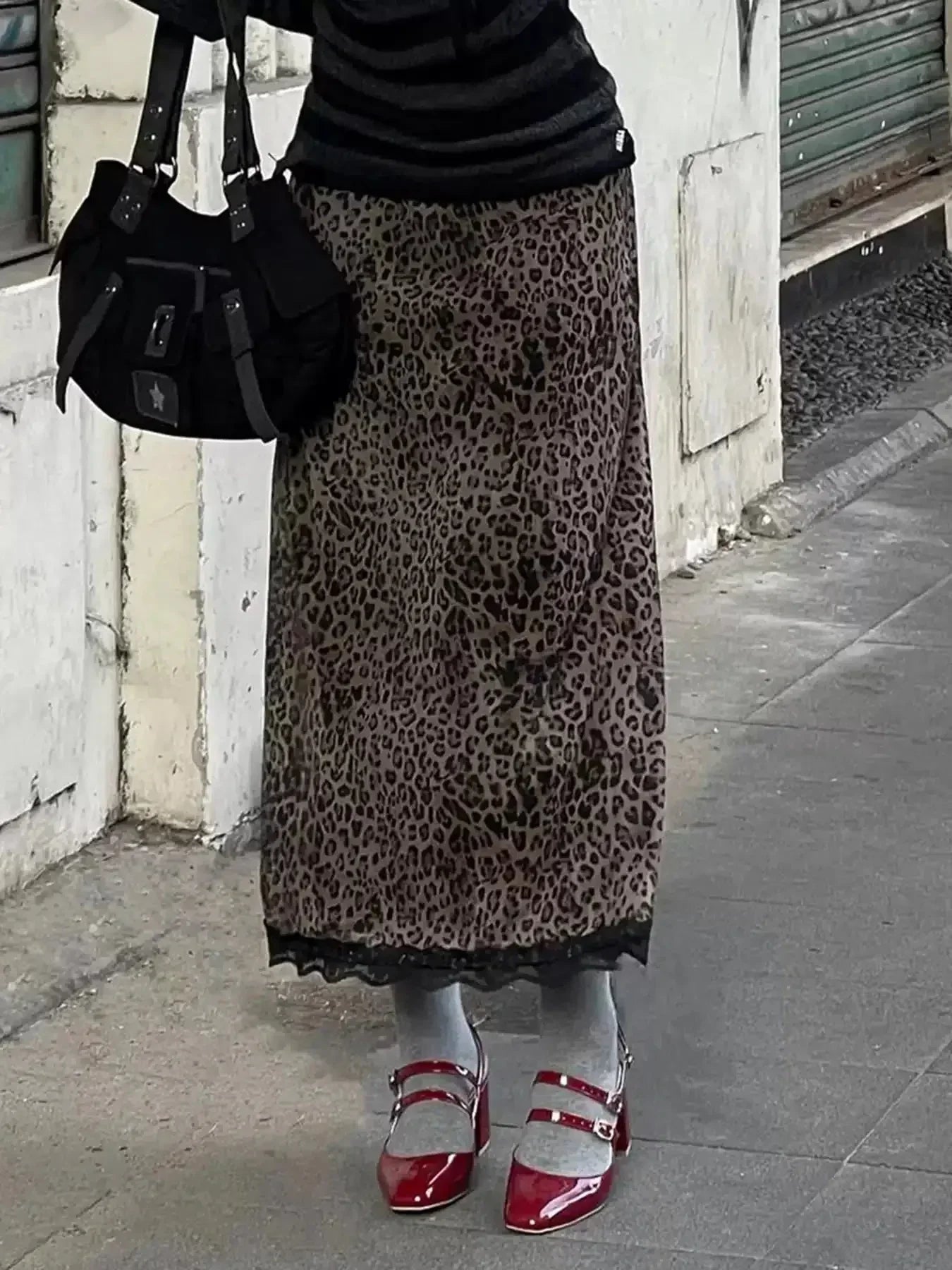 Sicilia – Bold leopard print – Lace skirt-15133677650293-Nancy & Mae Savannah