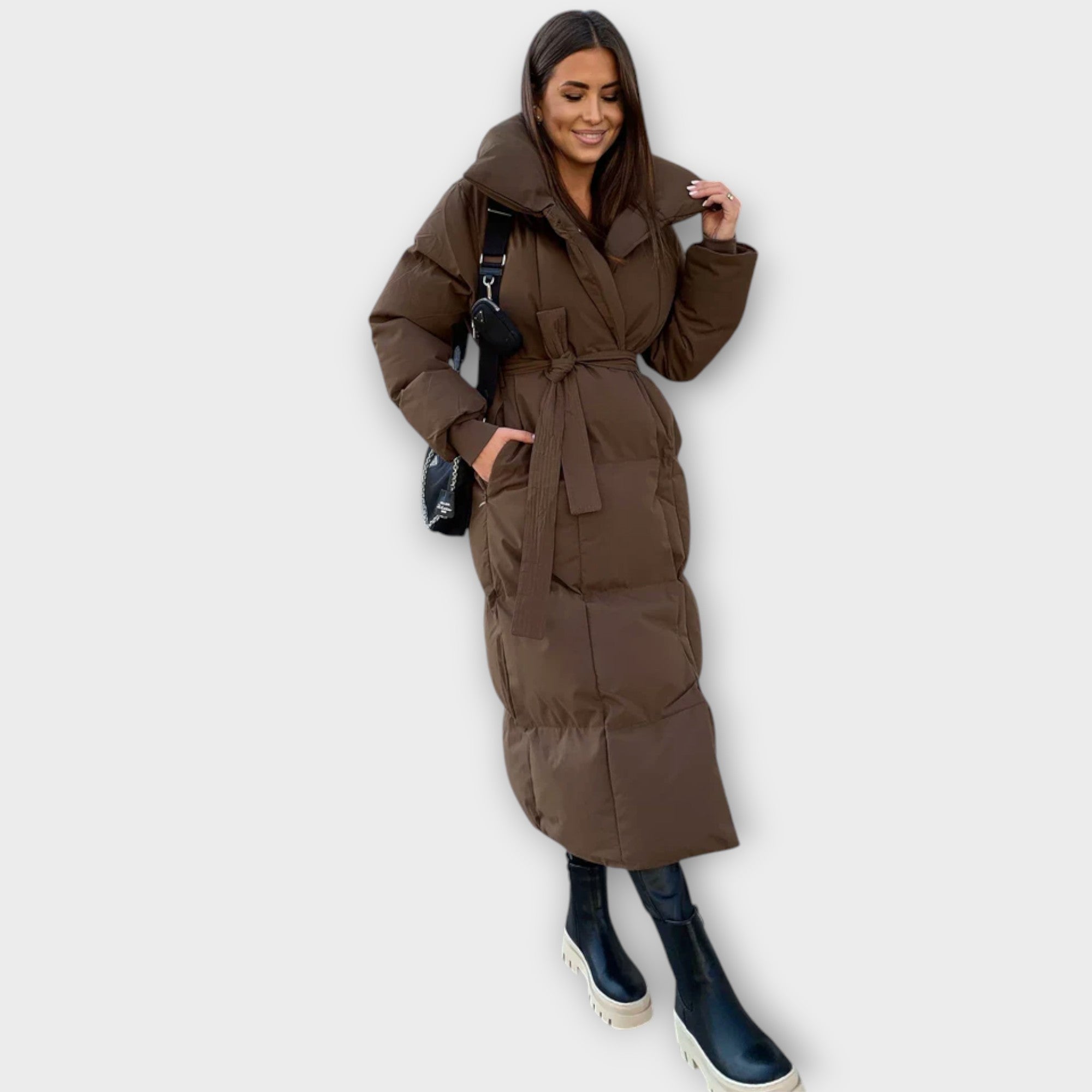 Siria - Long winter coat with belt-15547643232629-Nancy & Mae Savannah