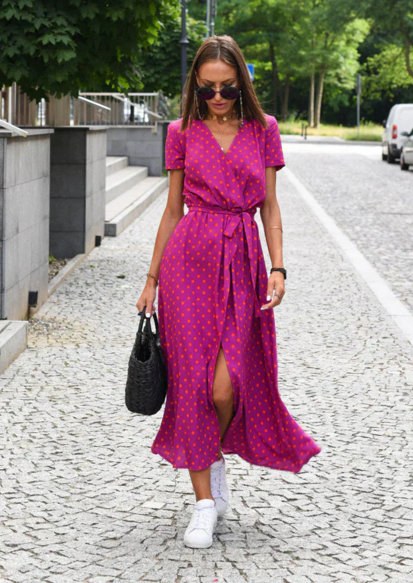 Sofianne – Wrap Midi Dress – Vibrant Prints-15368513913205-Mirella Fiore
