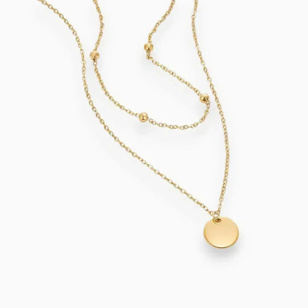 Solania – Layered disc design – Pendant necklace-15227799961973-Nancy & Mae Savannah