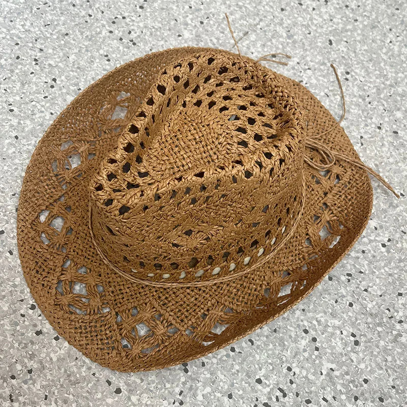 Solara – Open weave – Straw cowboy hat-15133787521397-Nancy & Mae Savannah