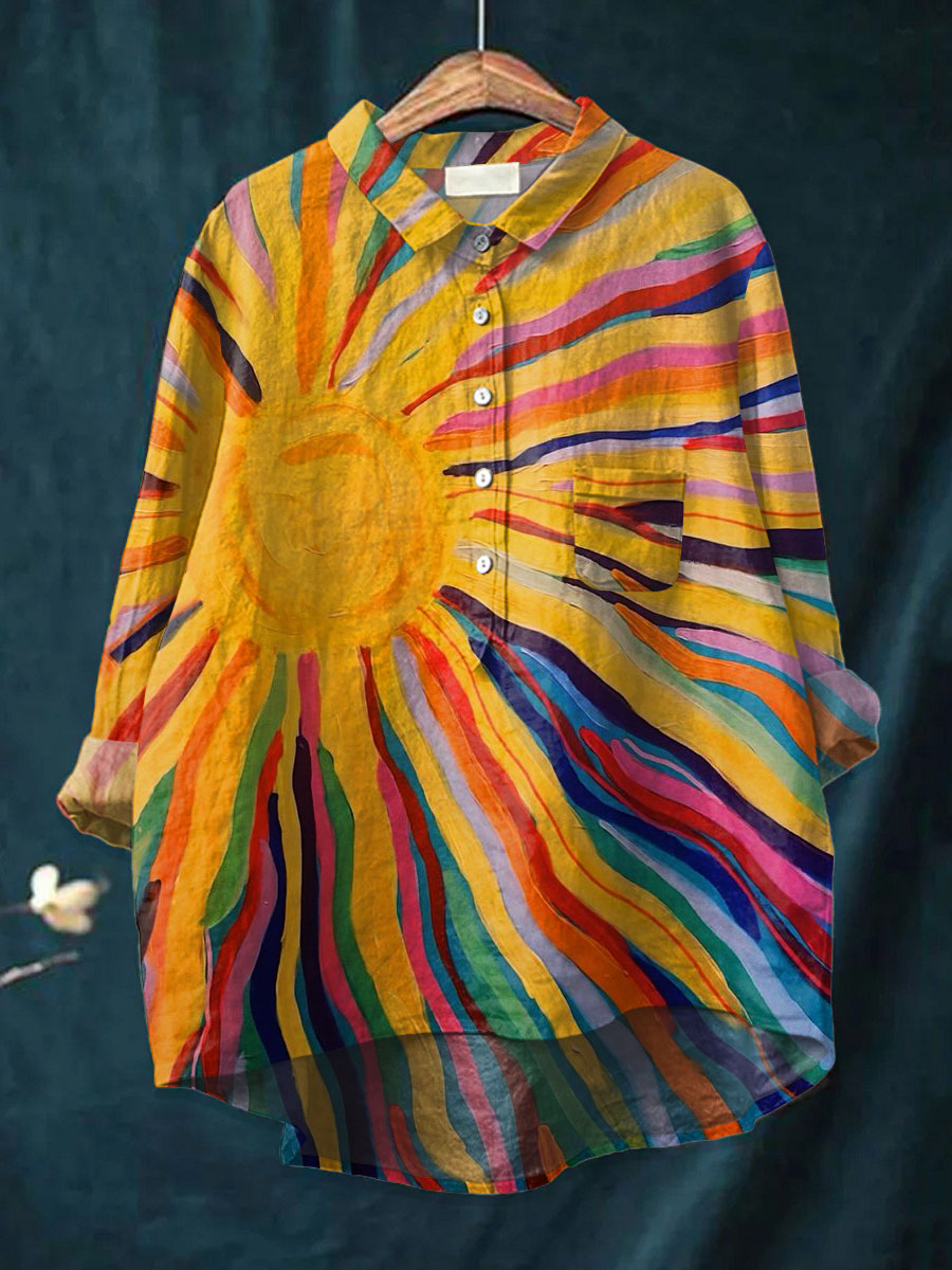 Solara - Radiant Sunburst Shirt-15542213378421-Mirella Fiore