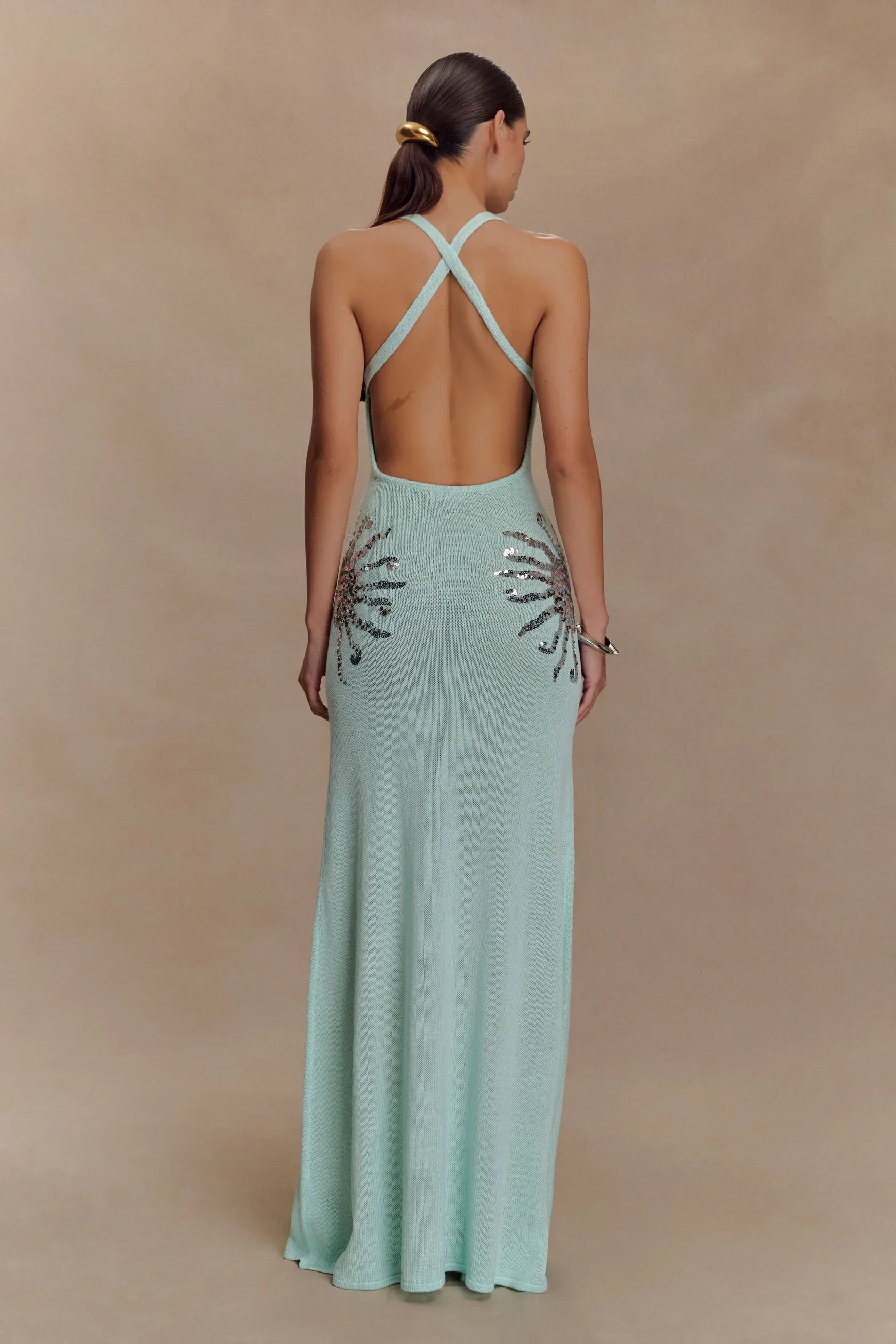 Solara – Sequin sunburst - Knit maxi dress-15261073113461-Mirella Fiore