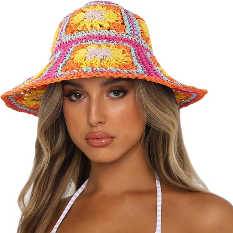 Solivana – Sunset patchwork – Crochet sun hat-15133816258933-Nancy & Mae Savannah