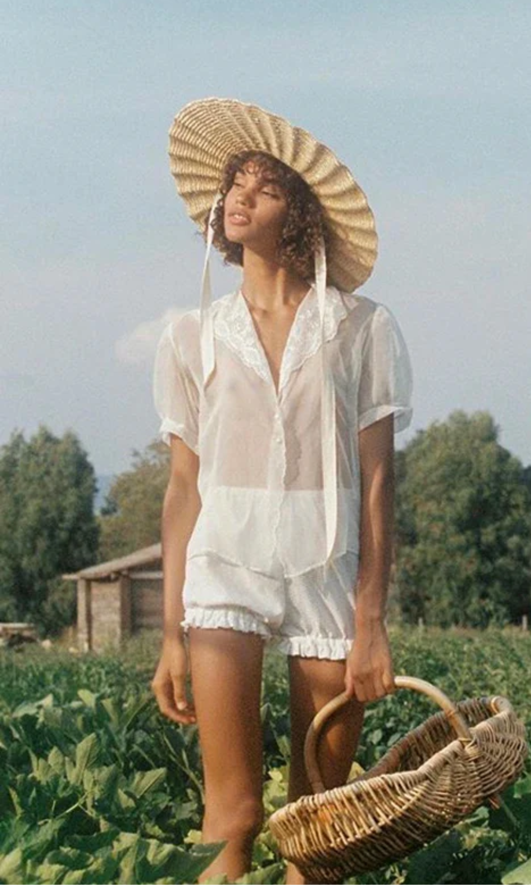 Solvienne – Scalloped ribbon tie – Straw hat-15133782442357-Nancy & Mae Savannah