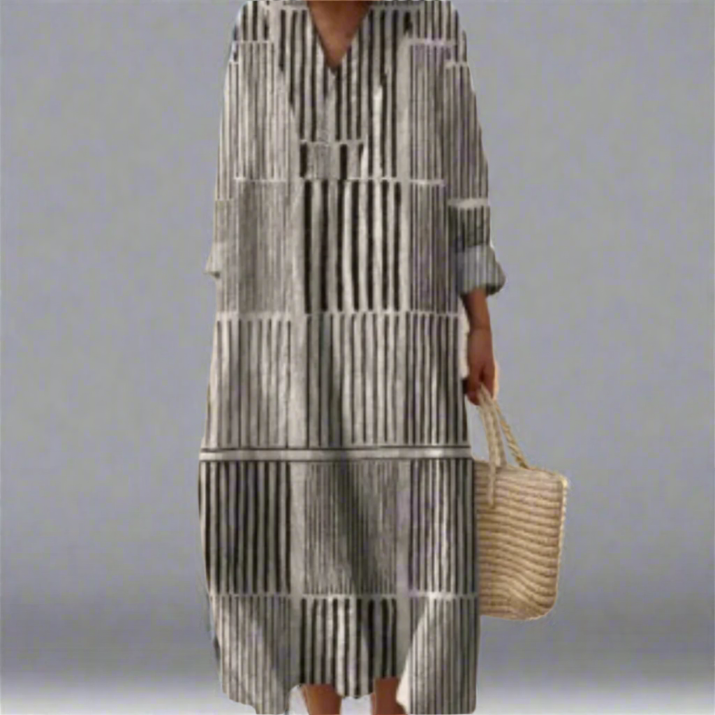 Sophie - Chic Stripe Dress-15543804756341-Mirella Fiore