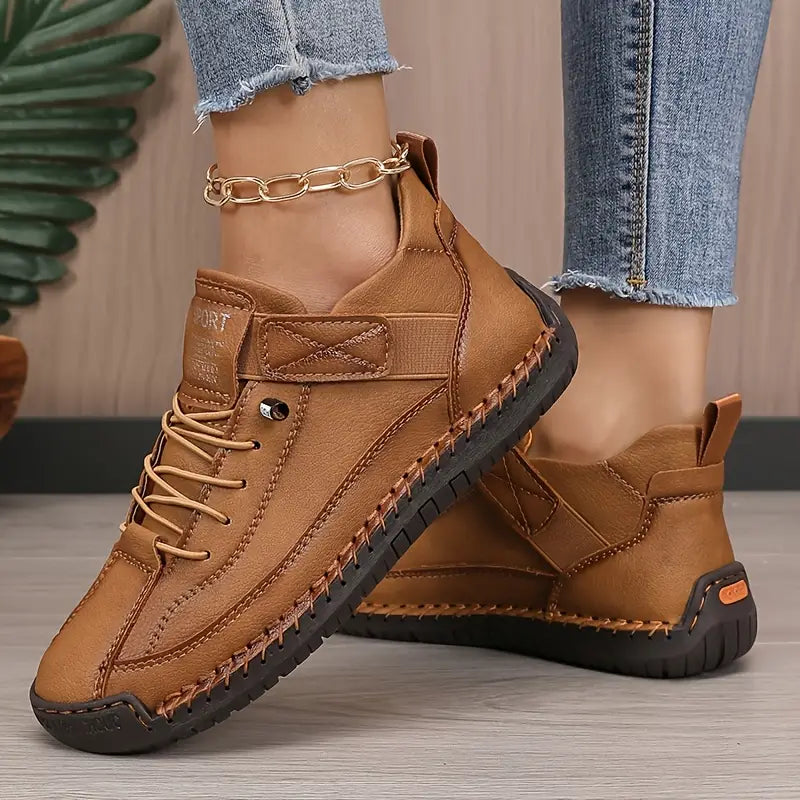 Sophie - Comfort Hiking Shoes Beige-15553337786741-Mirella Fiore