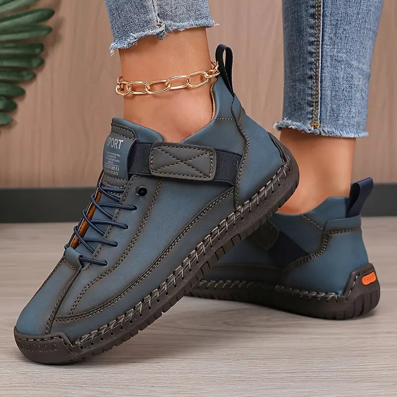 Sophie - Comfort Hiking Shoes Dark Blue-15553337885045-Mirella Fiore