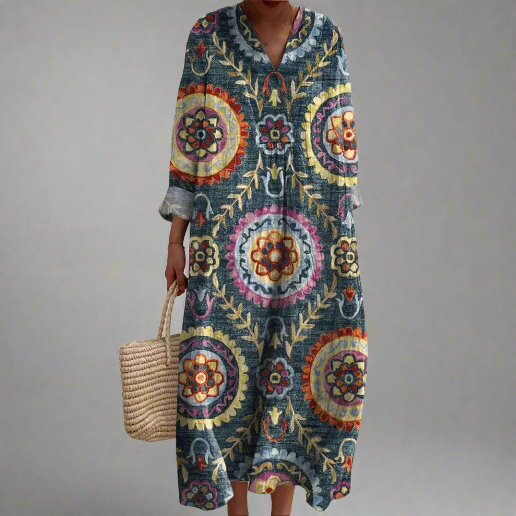 Sophie - Elegant Geometric Dress-15543804133749-Mirella Fiore
