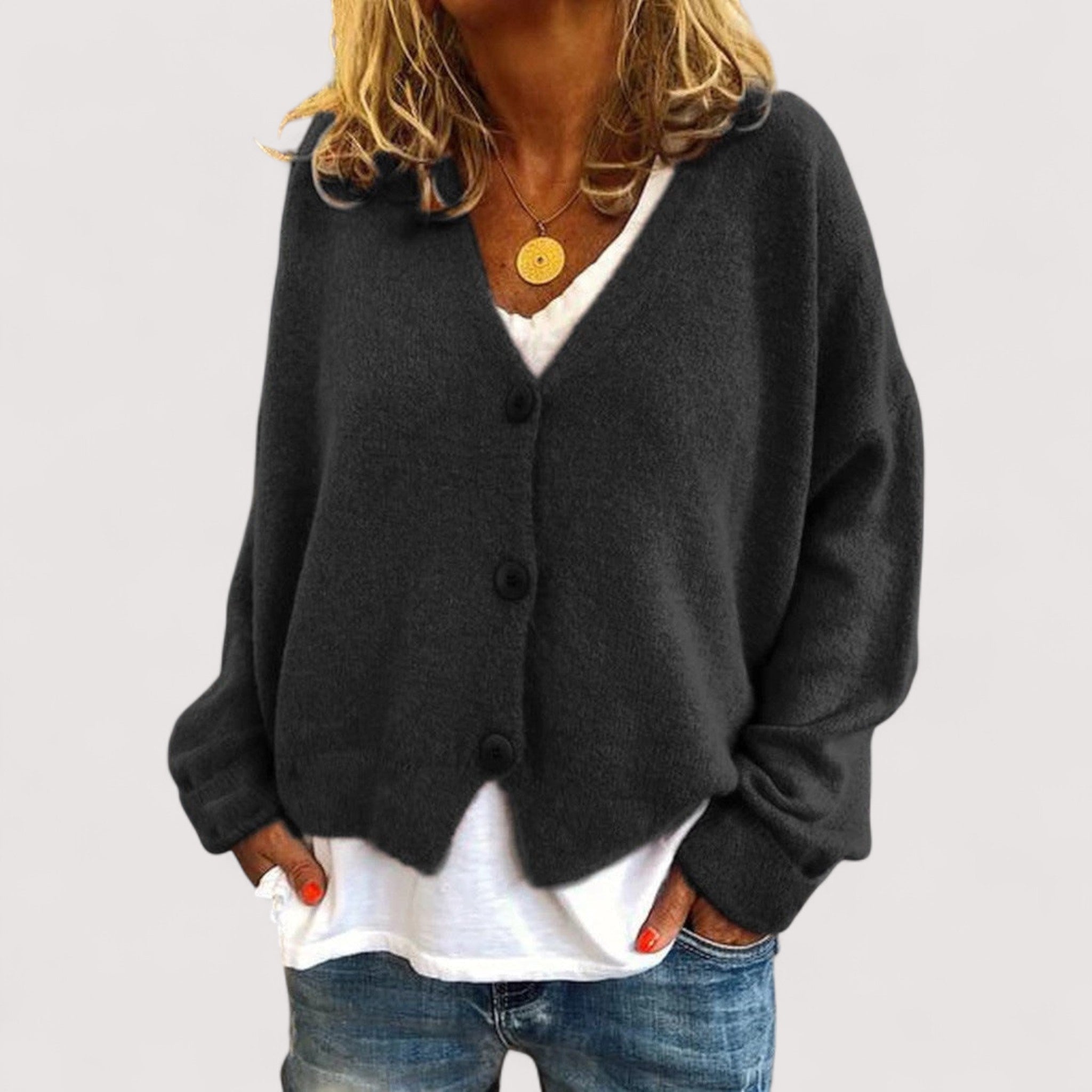 TANIA - Knitted Cardigan-15519825658229-Mirella Fiore