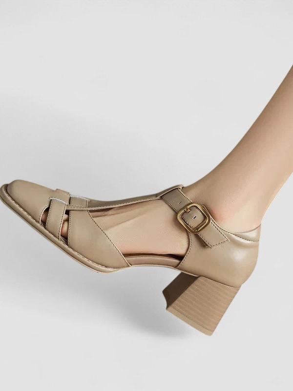 Thalia – Orthopedic T-Strap Block Heels-15518793597301-Mirella Fiore