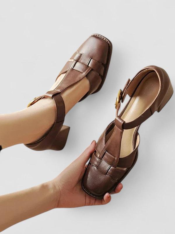 Thalia – Orthopedic T-Strap Block Heels-15518793597301-Nancy & Mae Savannah