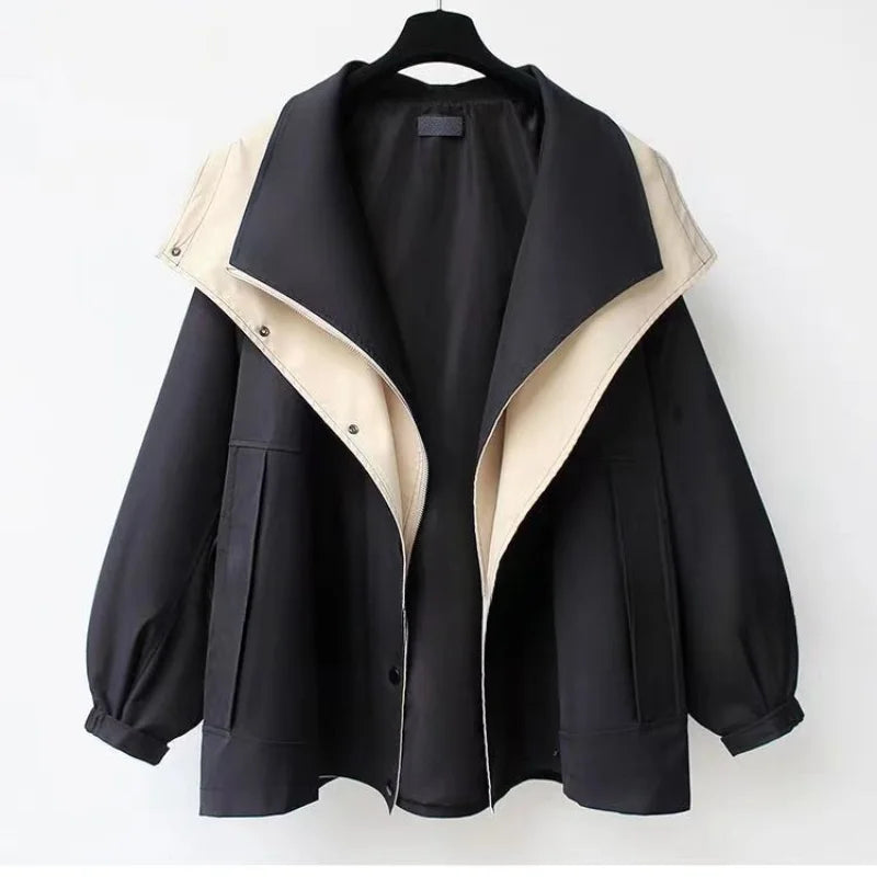Tonette - Trendy Hooded Windbreaker Coat-15518867456373-Mirella Fiore