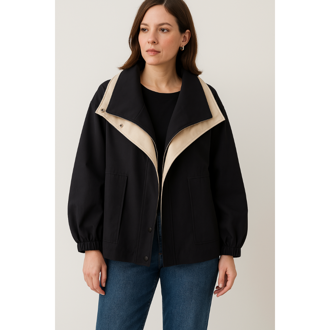 Tonette - Trendy Hooded Windbreaker Coat-15518867456373-Mirella Fiore