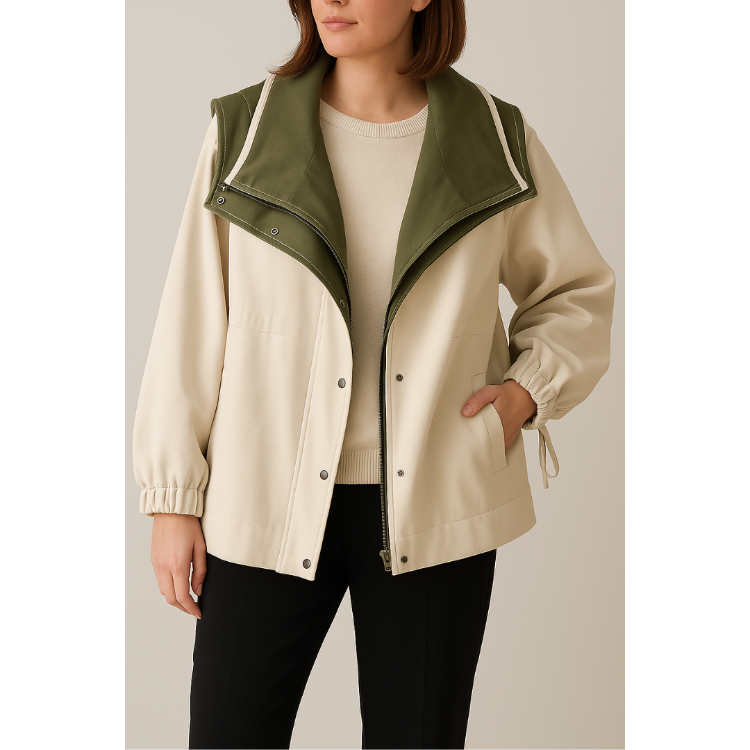 Tonette - Trendy Hooded Windbreaker Coat-15518867456373-Mirella Fiore