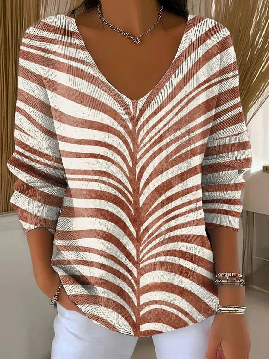 VALERIE - Knitted Sweater with V-Neck-15550859837813-Mirella Fiore