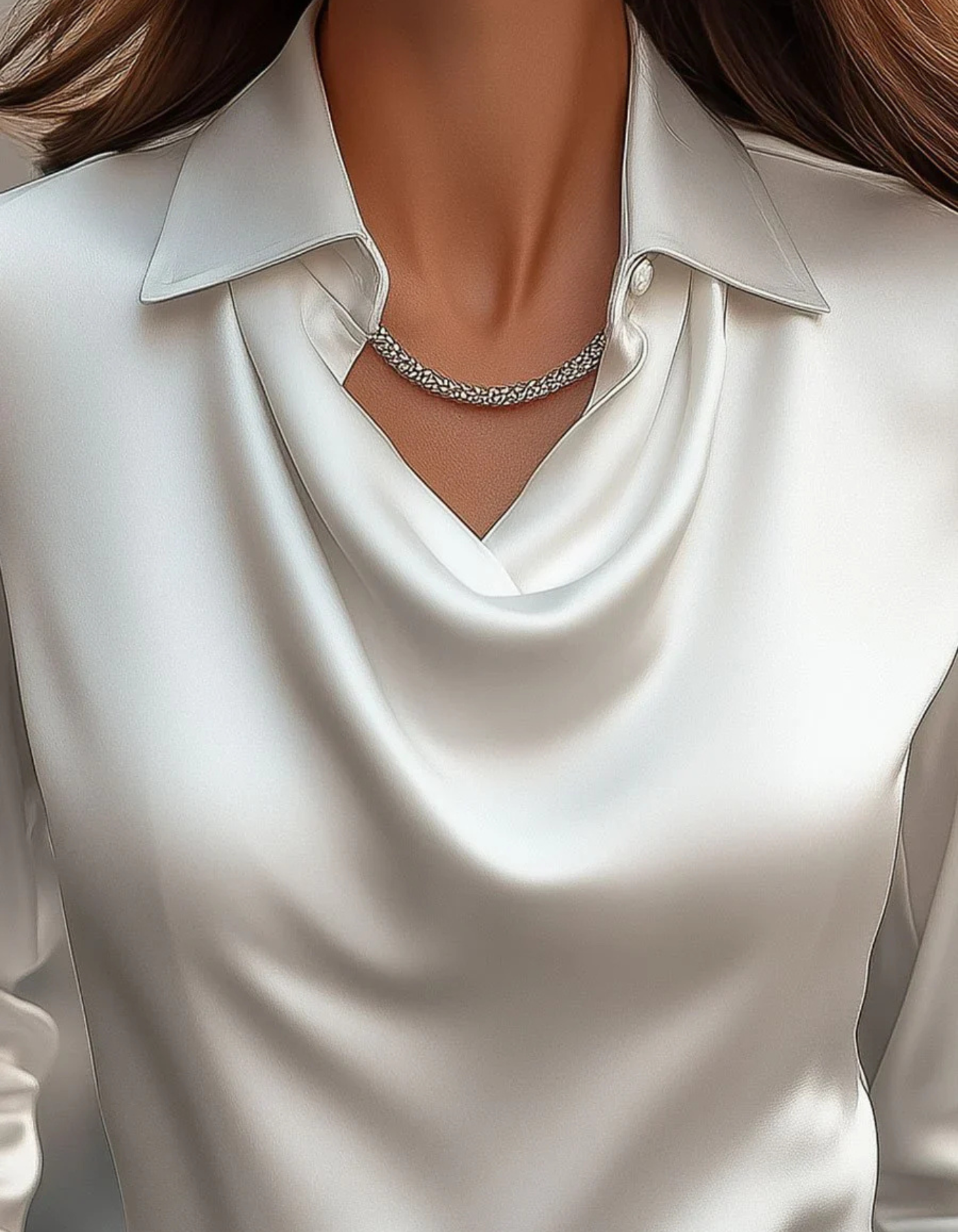 Velanna – Elegant drape – Long sleeve blouse-15215967240565-Mirella Fiore
