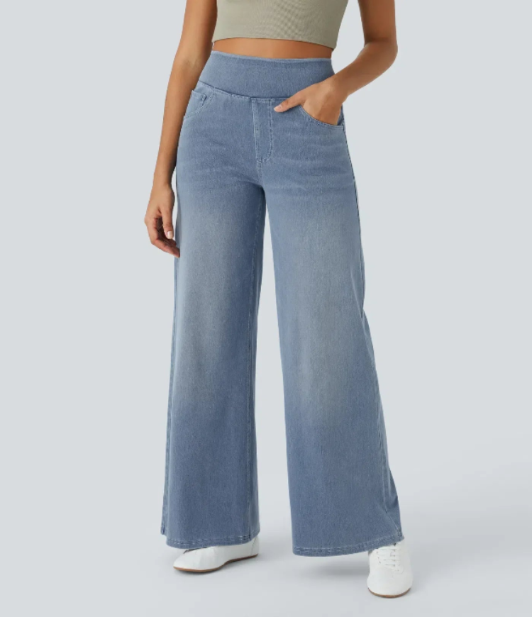 Verenza – High waist comfort – Wide leg jeans-15133711761781-Nancy & Mae Savannah