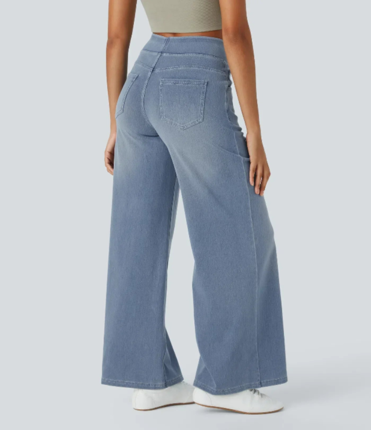 Verenza – High waist comfort – Wide leg jeans-15133711761781-Nancy & Mae Savannah