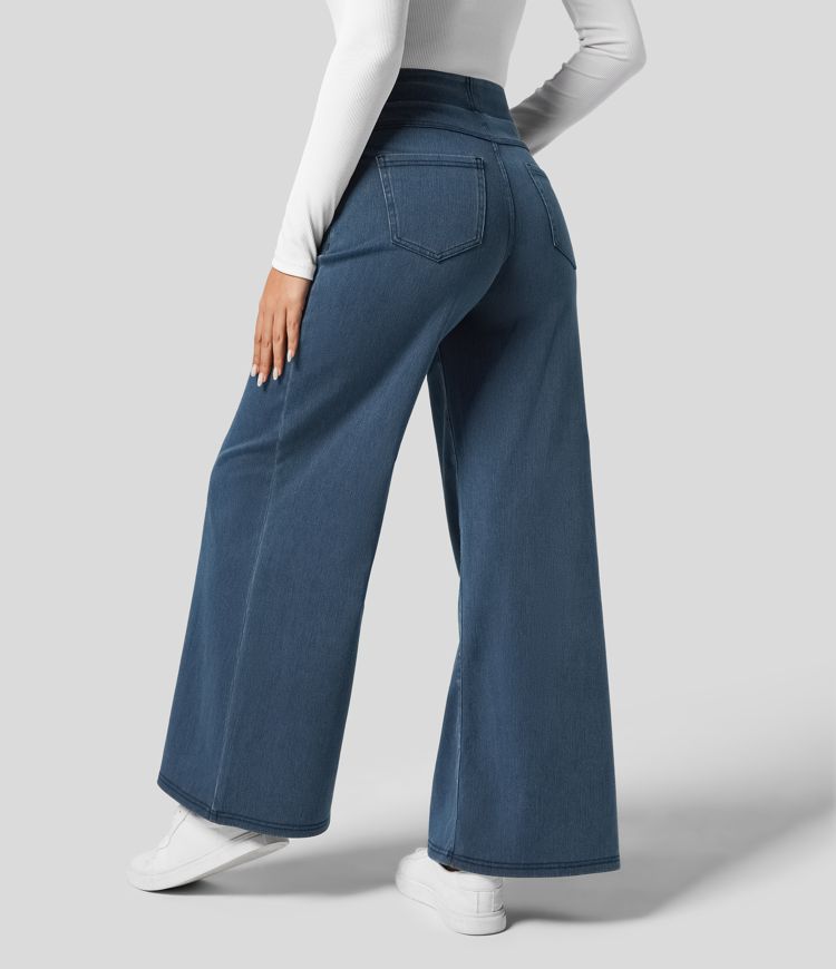Verenza – High waist comfort – Wide leg jeans-15133711761781-Nancy & Mae Savannah