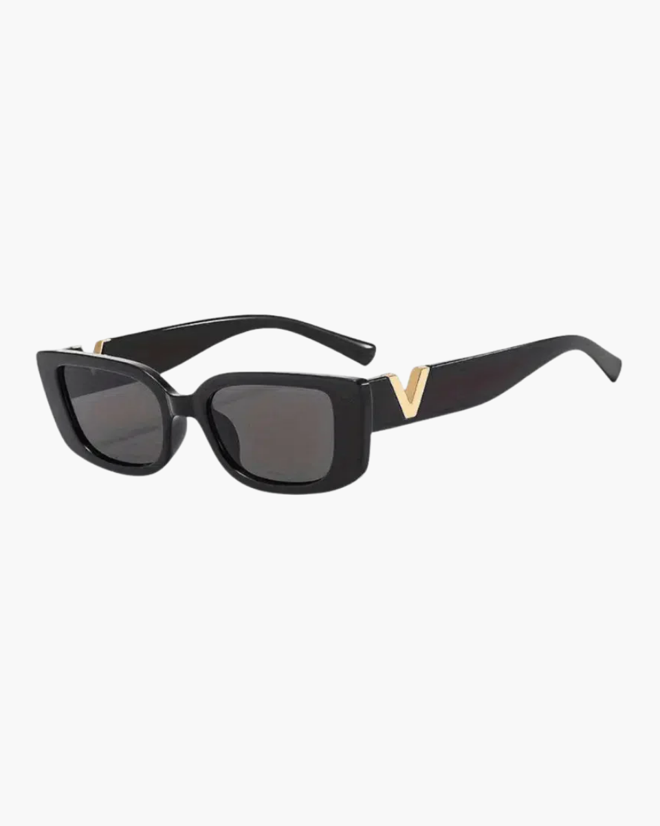 Viola – Gold V-accent oval frame – Sunglasses-15133464494453-Mirella Fiore