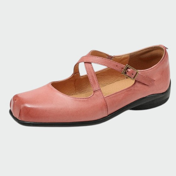 Violetta - Square-Toe Cross-Strap Mary Jane Shoes-15519661818229-Nancy & Mae Savannah
