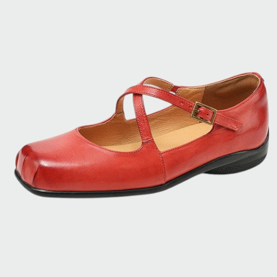 Violetta - Square-Toe Cross-Strap Mary Jane Shoes-15519661818229-Nancy & Mae Savannah