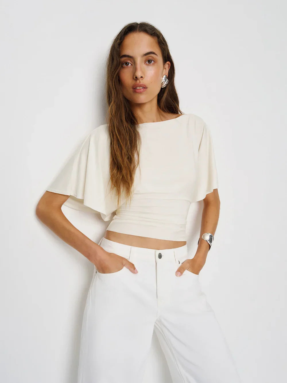 Vionette – Cape sleeve detail – Wrap-back crop top-15352826397045-Mirella Fiore