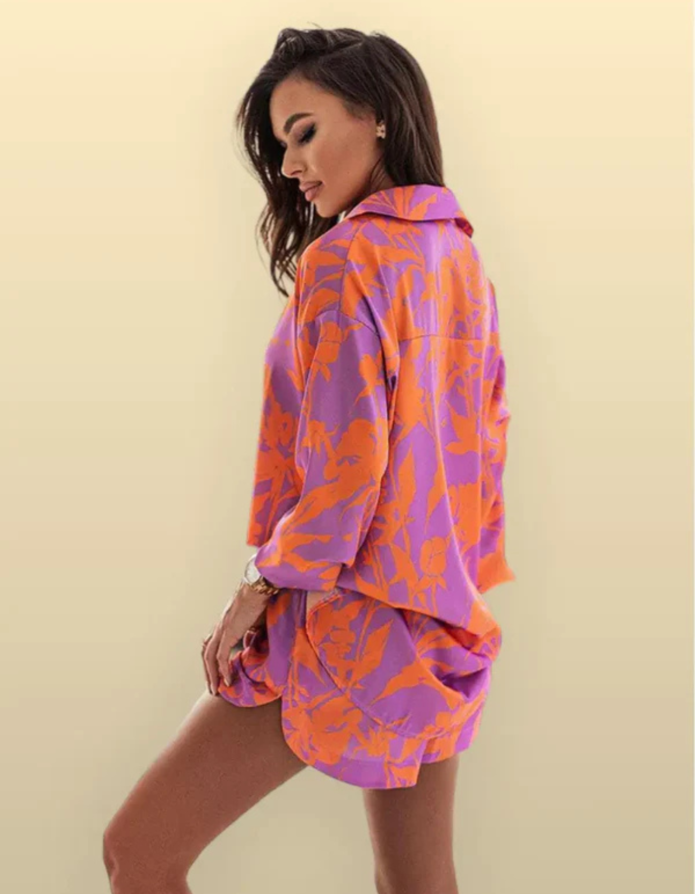 Virella – Vibrant print – Co-ord shirt and shorts set-15260619440501-Mirella Fiore