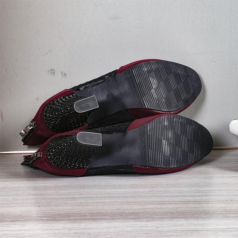 Viviana – Floral mesh – Ankle boots-15133957259637-Nancy & Mae Savannah